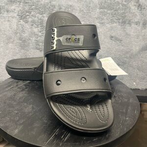 NWT Crocs Classic Comfort Lounge House Black Slide Shoe Sandals M11